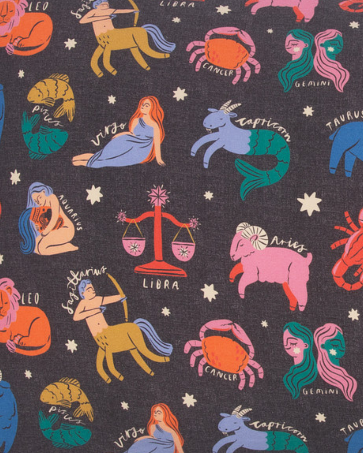Cotton Sateen Fitted Sheet - Zodiac