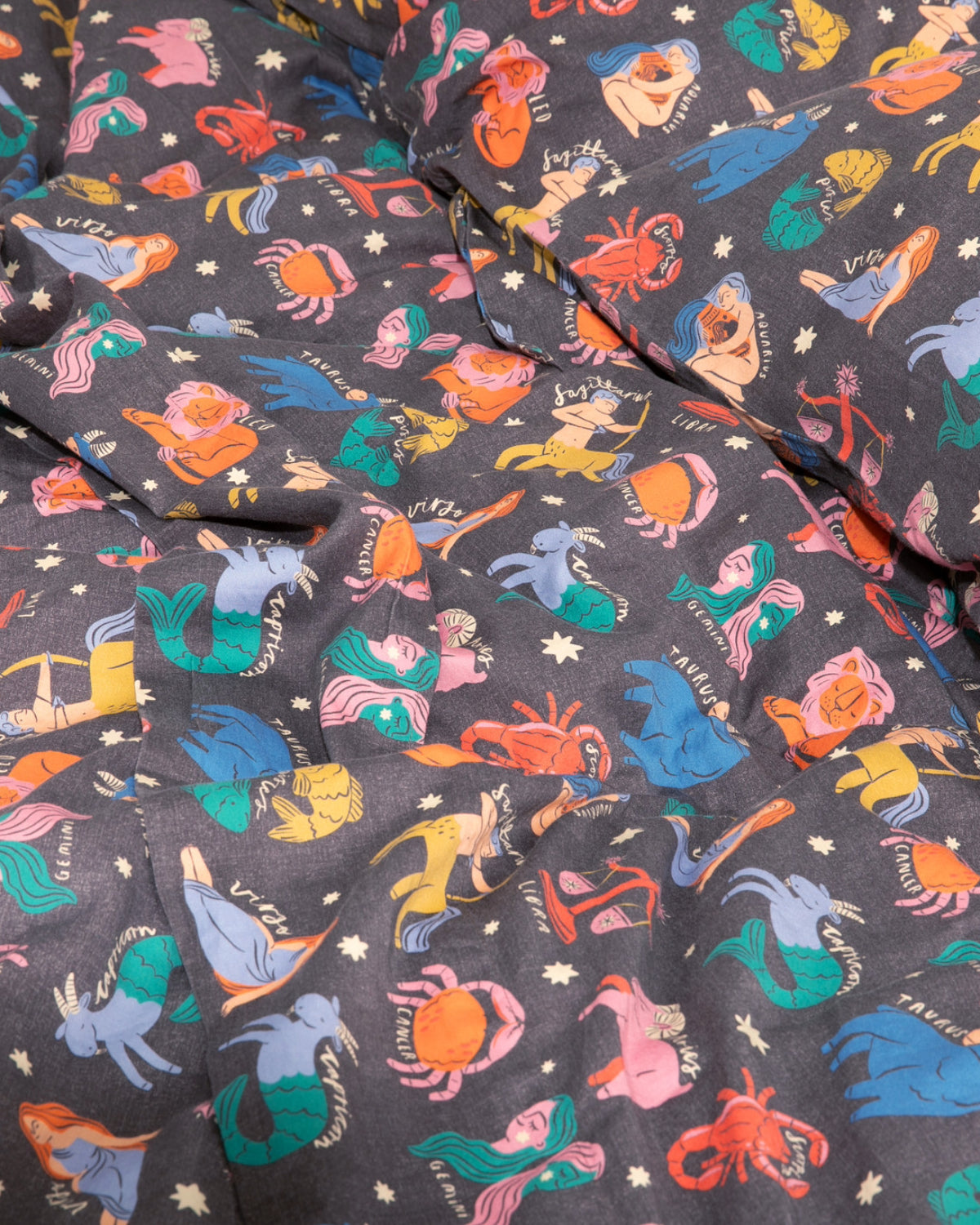Cotton Sateen Fitted Sheet - Zodiac