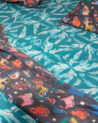 Cotton Sateen Flat Sheet - Zodiac
