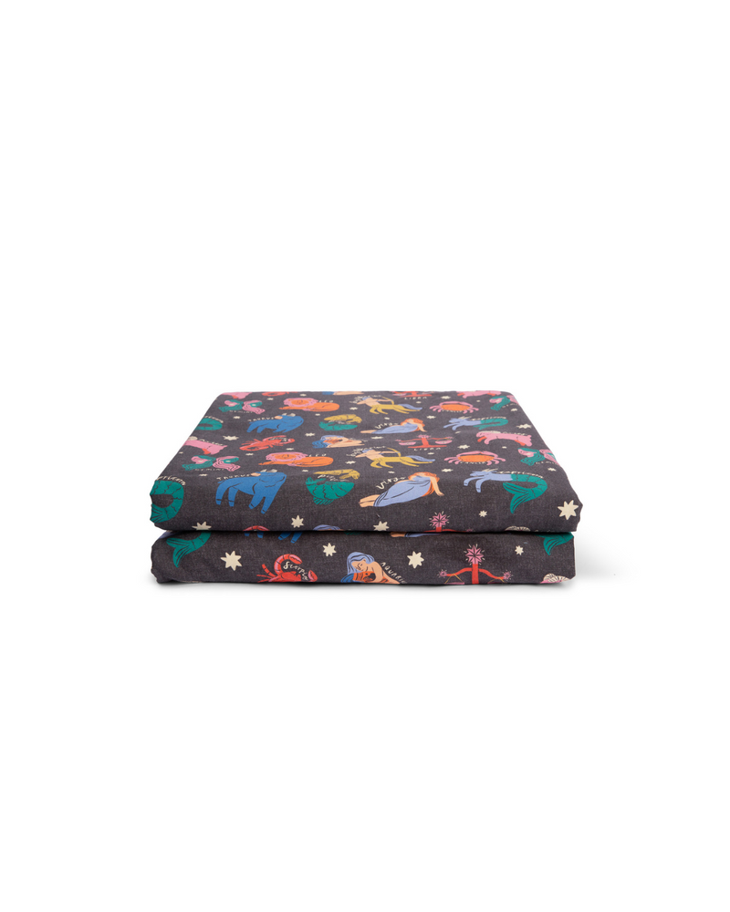 Cotton Sateen Fitted Sheet - Zodiac
